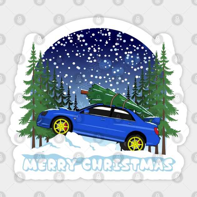 Impreza WRX STI Christmas Sticker by HSDESIGNS